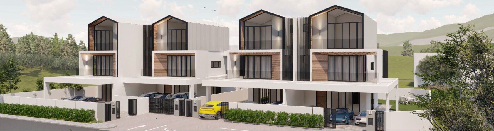 Wide exterior view of the Taman Soon Kiong development